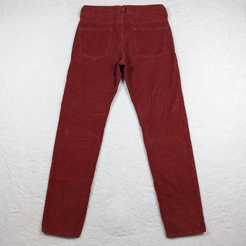 J Crew 770 Pants‎ Mens 29x32 Red Corduroy Slim Straight 5 Pocket Casual Chino
